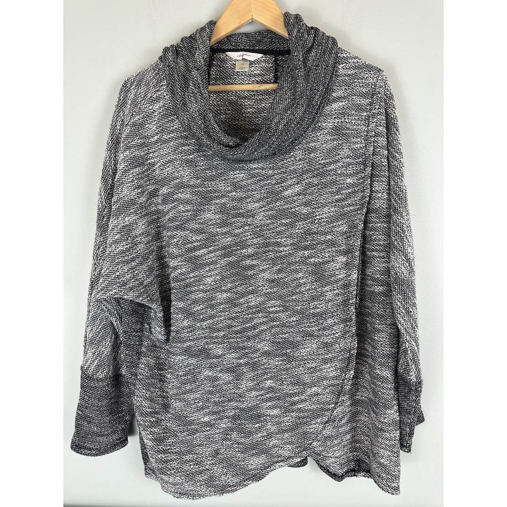 CJ Banks Cowl Neck Long Sleeve Crossover Knit Wrap Sweater Plus Size 2X Casual B